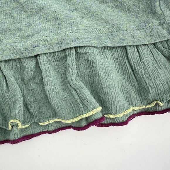 Soft Surroundings Green Floral Embroidered Blouse Size Medium - Picture 5 of 6